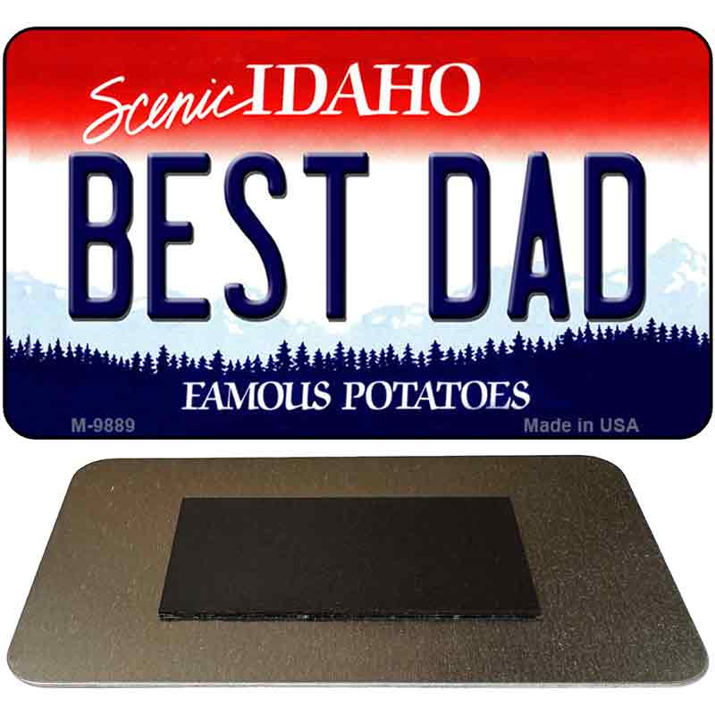 Best Dad Idaho State Metal Novelty Magnet M-9889