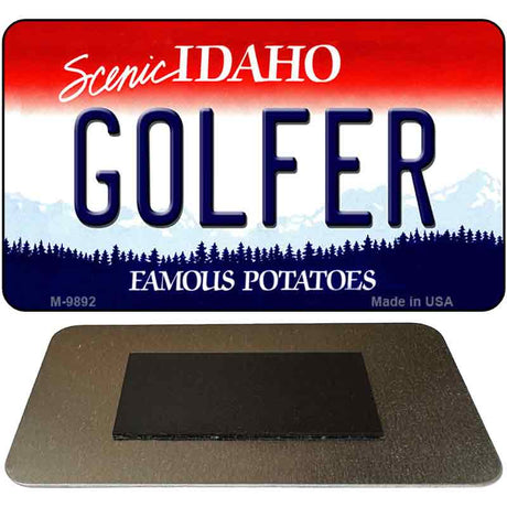 Golfer Idaho State Metal Novelty Magnet M-9892