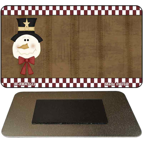 Snowman Offset Novelty Metal Magnet XMAS-22