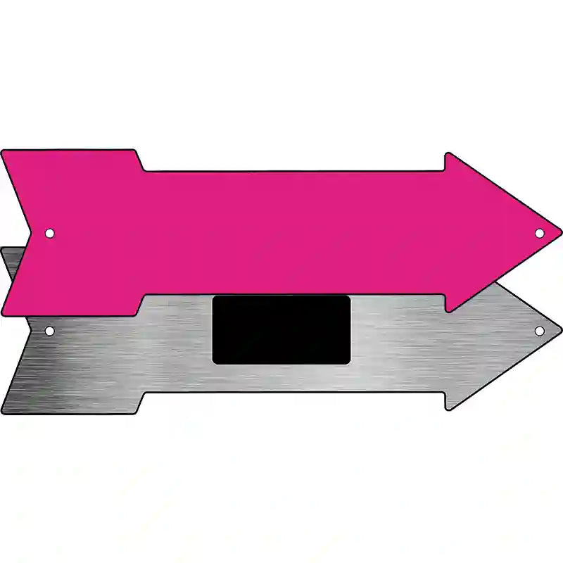 Pink Novelty Metal Arrow Sign 8" x 2.25" (MA)