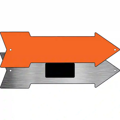 Orange Novelty Metal Arrow Sign 8" x 2.25" (MA)