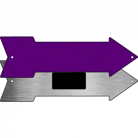 Purple Novelty Metal Arrow Sign 8" x 2.25" (MA)