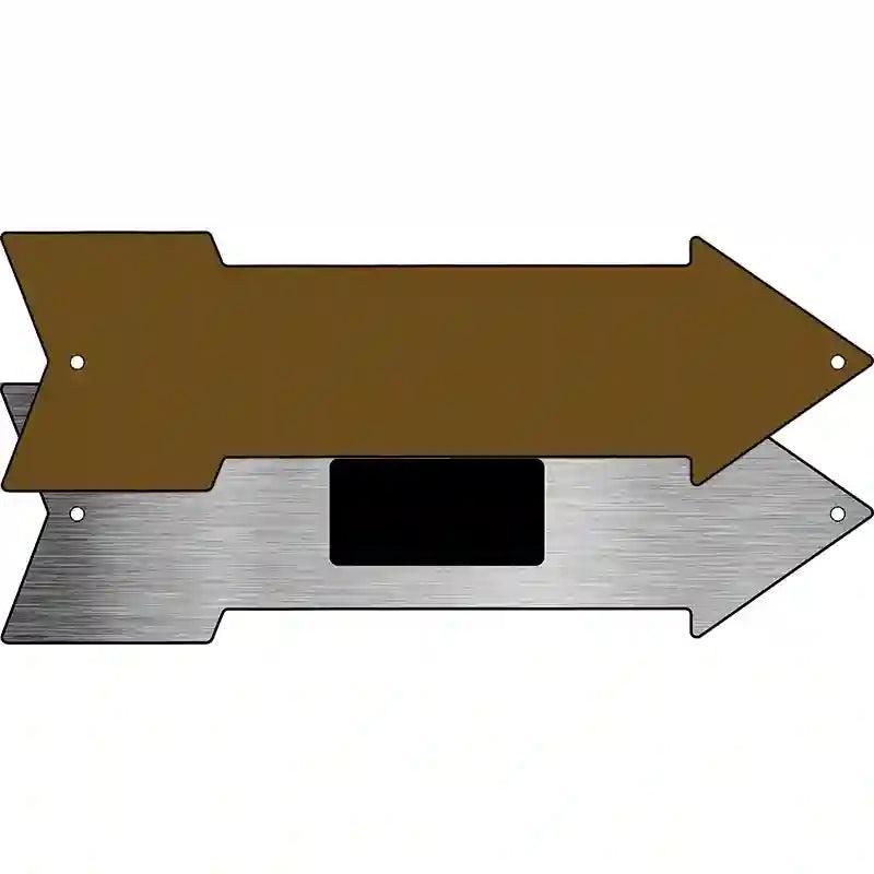 Brown Novelty Metal Arrow Sign 8" x 2.25" (MA)