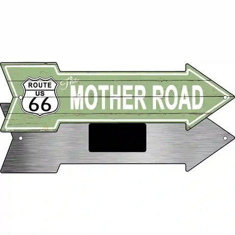 The Mother Road Novelty Metal Arrow Sign 8" x 2.25" (MA)