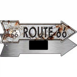 Rusty Route 66 Novelty Metal Arrow Sign 8" x 2.25" (MA)