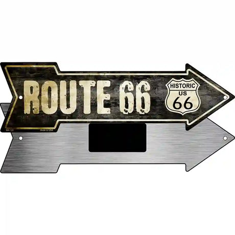 Vintage Route 66 Novelty Metal Arrow Sign 8" x 2.25" (MA)