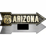 Vintage Route 66 Arizona Novelty Metal Arrow Sign 8" x 2.25" (MA)