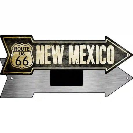 Vintage Route 66 New Mexico Novelty Metal Arrow Sign 8" x 2.25" (MA)