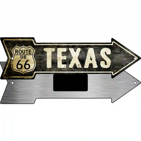 Vintage Route 66 Texas Novelty Metal Arrow Sign 8" x 2.25" (MA)