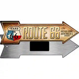 Route 66 Texas Flag Novelty Metal Arrow Sign 8" x 2.25" (MA)