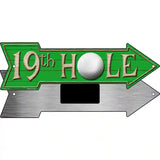 19th Hole Novelty Metal Arrow Sign 8" x 2.25" (MA)