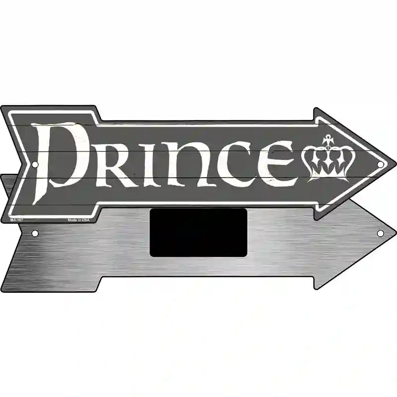 Prince Novelty Metal Arrow Sign 8" x 2.25" (MA)