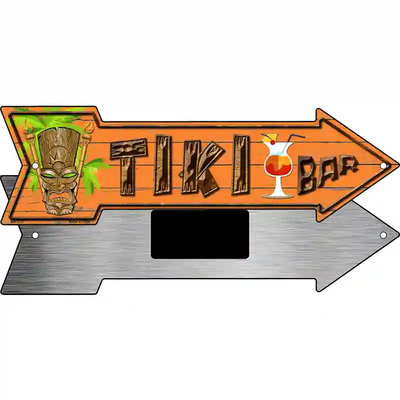 Tiki Bar Novelty Metal Arrow Sign 8" x 2.25" (MA)