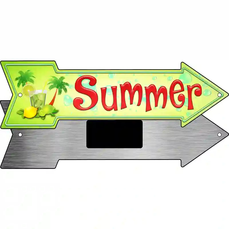 Summer Novelty Metal Arrow Sign 8" x 2.25" (MA)