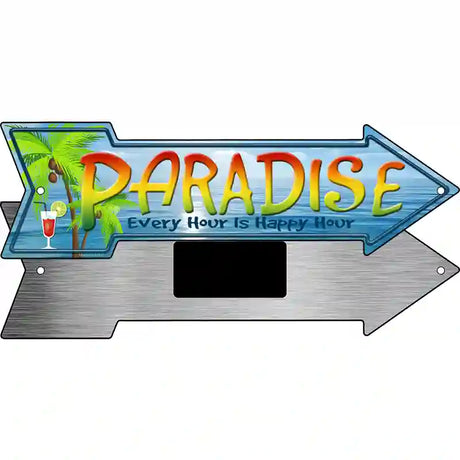 Paradise Novelty Metal Arrow Sign 8" x 2.25" (MA)