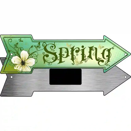 Spring Novelty Metal Arrow Sign 8" x 2.25" (MA)