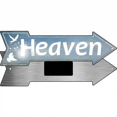 Heaven Novelty Metal Arrow Sign 8" x 2.25" (MA)