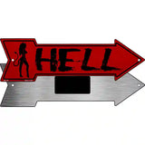 Hell Novelty Metal Arrow Sign 8" x 2.25" (MA)