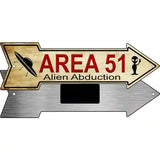 Area 51 Novelty Metal Arrow Sign 8" x 2.25" (MA)