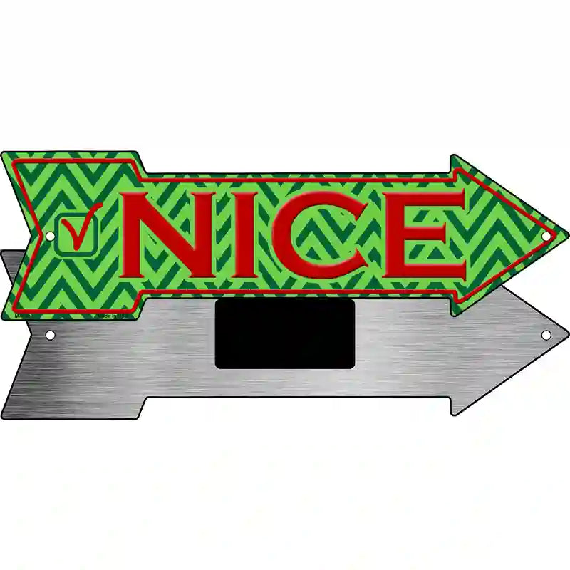 Nice Novelty Metal Arrow Sign 8" x 2.25" (MA)