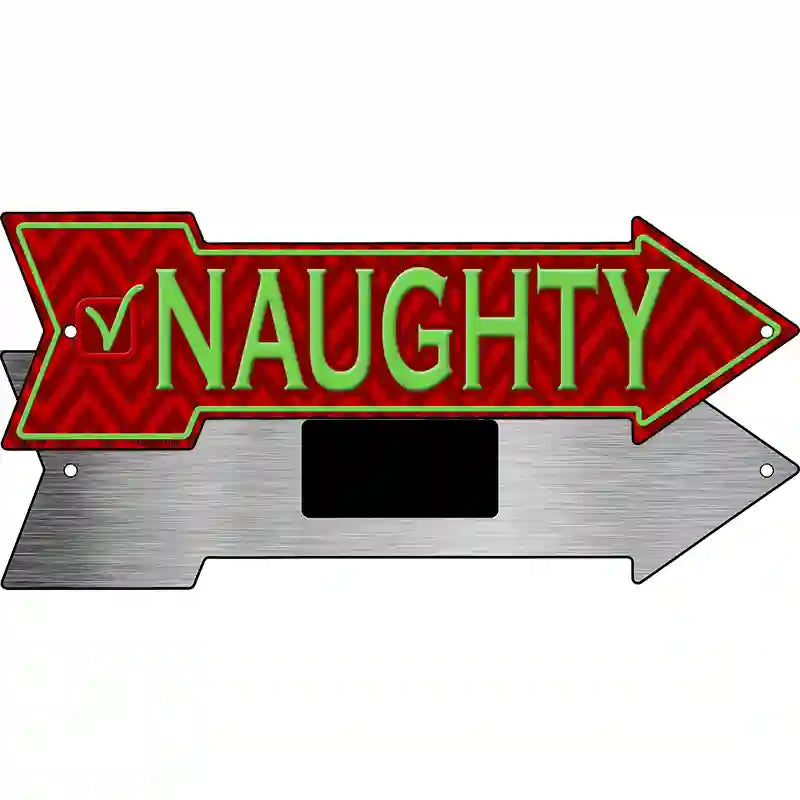 Naughty Novelty Metal Arrow Sign 8" x 2.25" (MA)