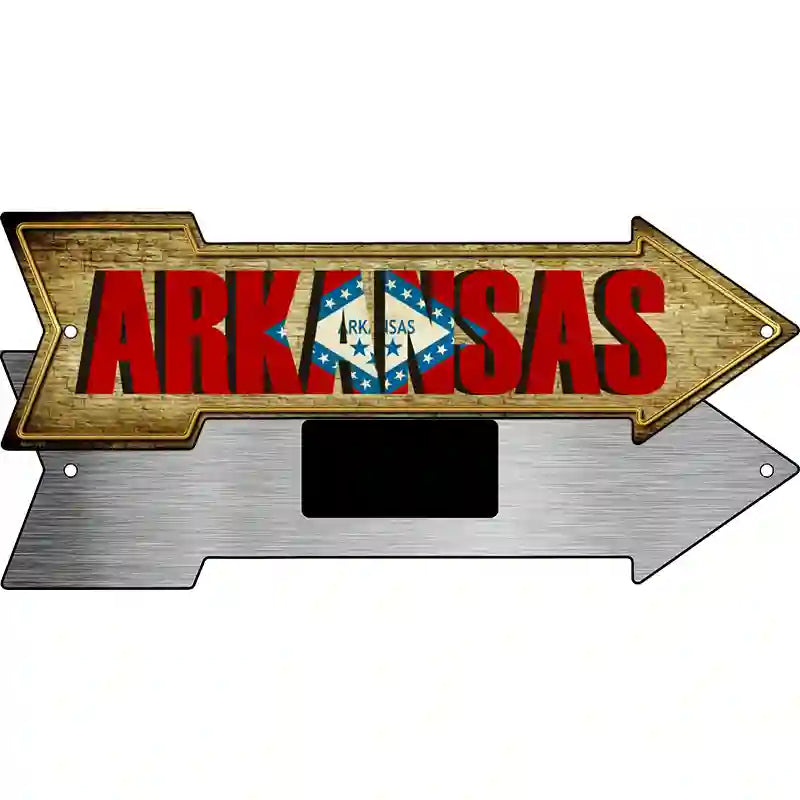 Arkansas Novelty Metal Arrow Sign 8" x 2.25" (MA)