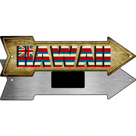 Hawaii Novelty Metal Arrow Sign 8" x 2.25" (MA)