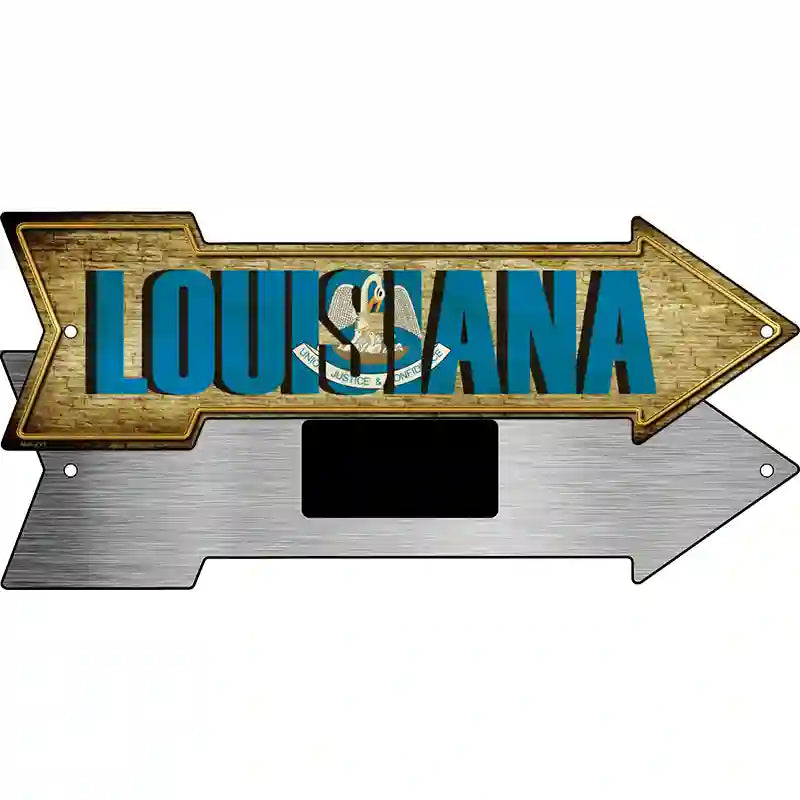 Louisiana Novelty Metal Arrow Sign 8" x 2.25" (MA)