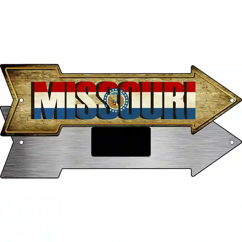 Missouri Novelty Metal Arrow Sign 8" x 2.25" (MA)