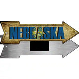 Nebraska Novelty Metal Arrow Sign 8" x 2.25" (MA)