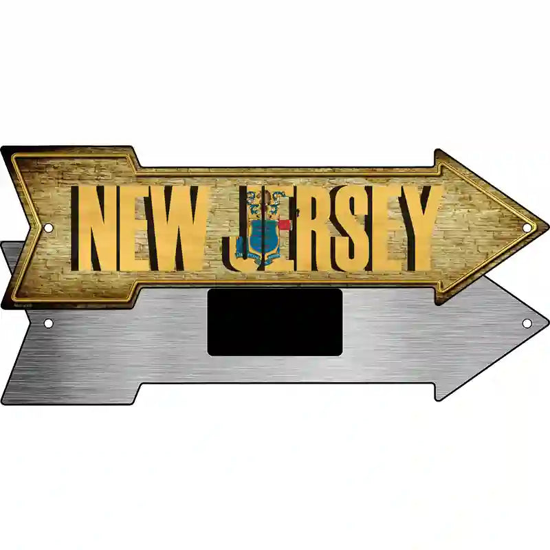 New Jersey Novelty Metal Arrow Sign 8" x 2.25" (MA)