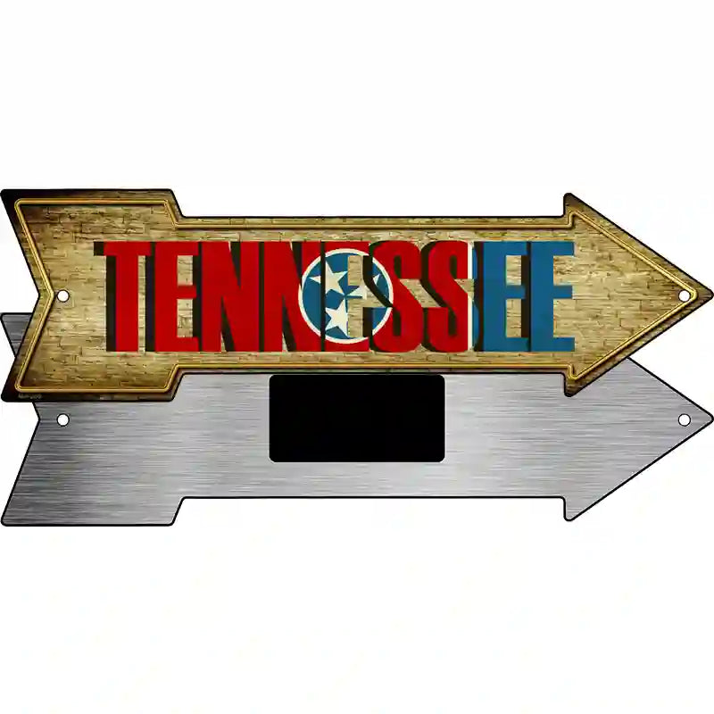 Tennessee Novelty Metal Arrow Sign 8" x 2.25" (MA)