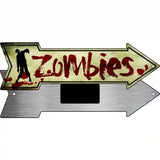 Zombies Novelty Metal Arrow Sign 8" x 2.25" (MA)