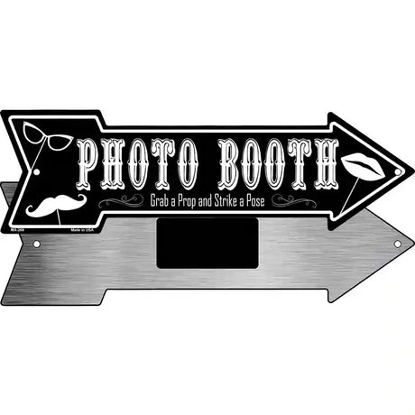 Photo Booth Novelty Metal Arrow Sign 8" x 2.25" (MA)