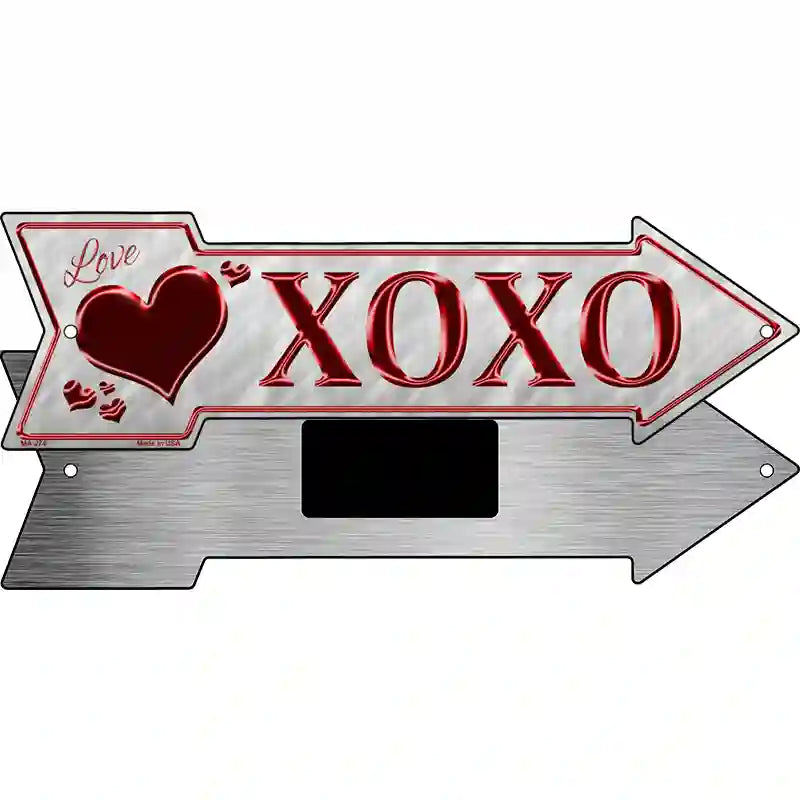 XOXO Novelty Metal Arrow Sign 8" x 2.25" (MA)