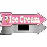 Ice Cream Novelty Metal Arrow Sign 8" x 2.25" (MA)