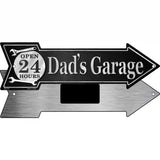 Dads Garage Novelty Metal Arrow Sign 8" x 2.25" (MA)