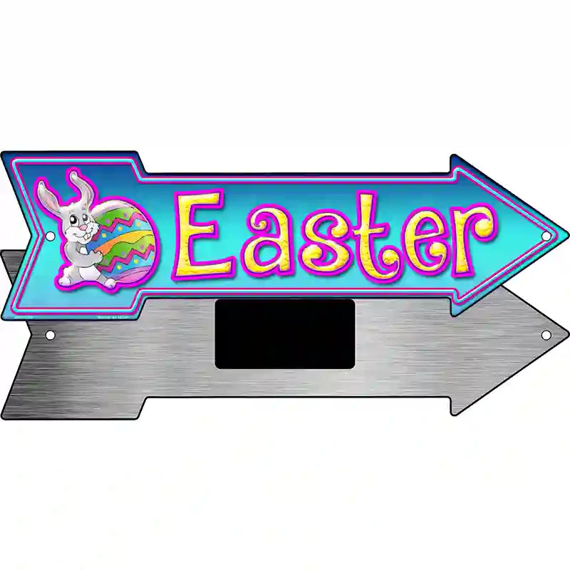 Easter Novelty Metal Arrow Sign 8" x 2.25" (MA)