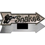 Snakes Novelty Metal Arrow Sign 8" x 2.25" (MA)