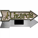 Lizards Novelty Metal Arrow Sign 8" x 2.25" (MA)