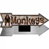 Monkey Novelty Metal Arrow Sign 8" x 2.25" (MA)