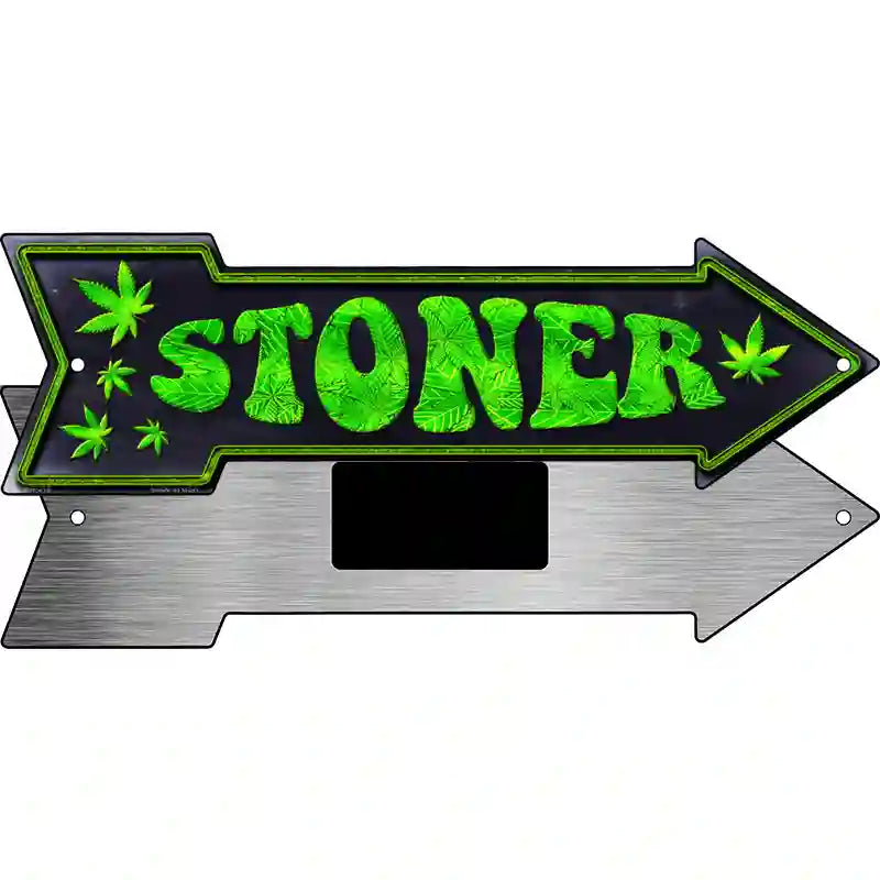 Stoner Novelty Metal Arrow Sign 8" x 2.25" (MA)