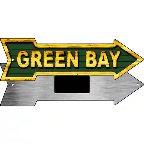 Green Bay Novelty Metal Arrow Sign 8" x 2.25" (MA)