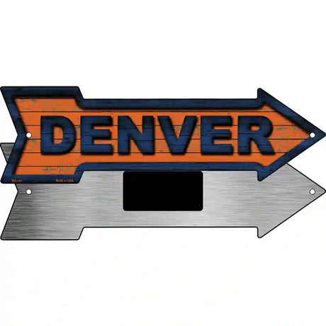 Denver Novelty Metal Arrow Sign 8" x 2.25" (MA)