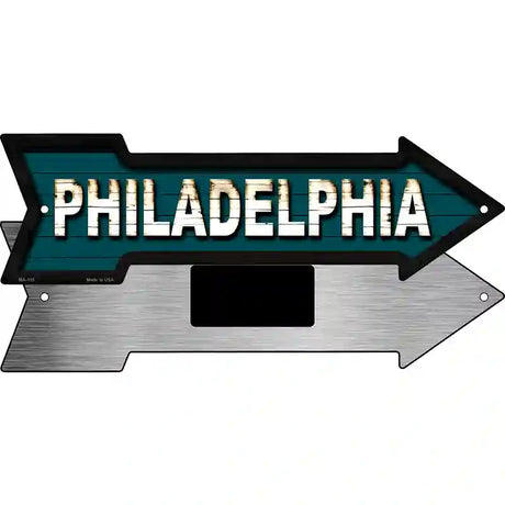 Philadelphia Novelty Metal Arrow Sign 8" x 2.25" (MA)