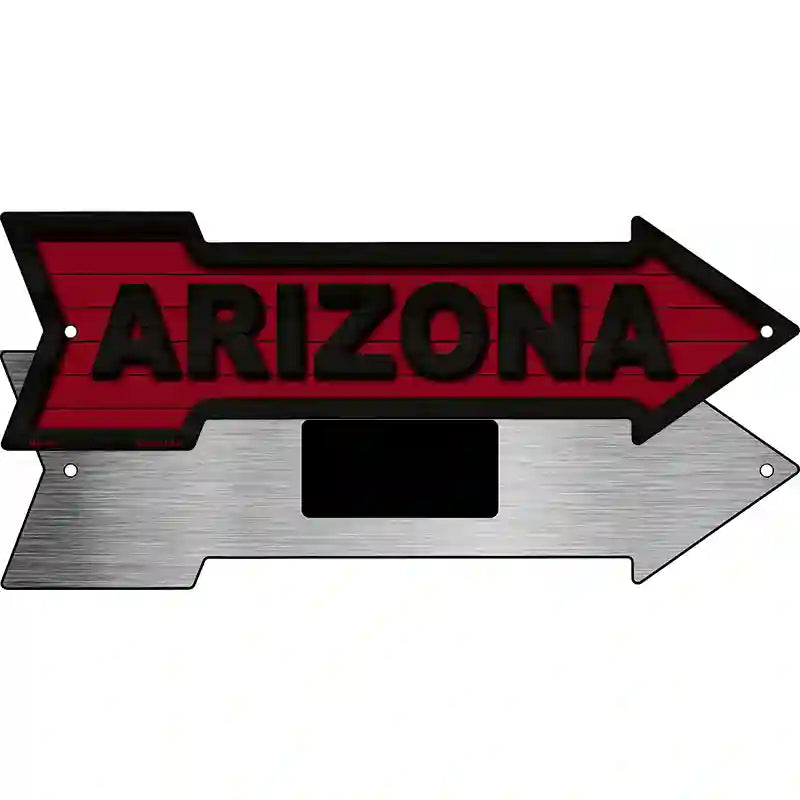 Arizona Colors Novelty Metal Arrow Sign 8" x 2.25" (MA)