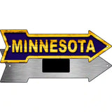 Minnesota Colors Novelty Metal Arrow Sign 8" x 2.25" (MA)