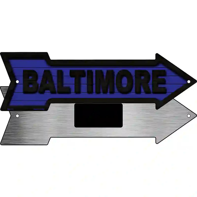 Baltimore Novelty Metal Arrow Sign 8" x 2.25" (MA)