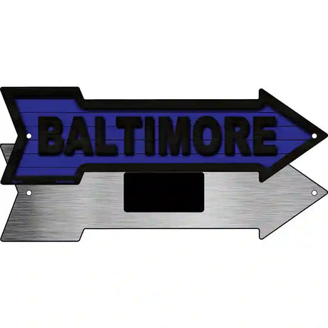 Baltimore Novelty Metal Arrow Sign 8" x 2.25" (MA)