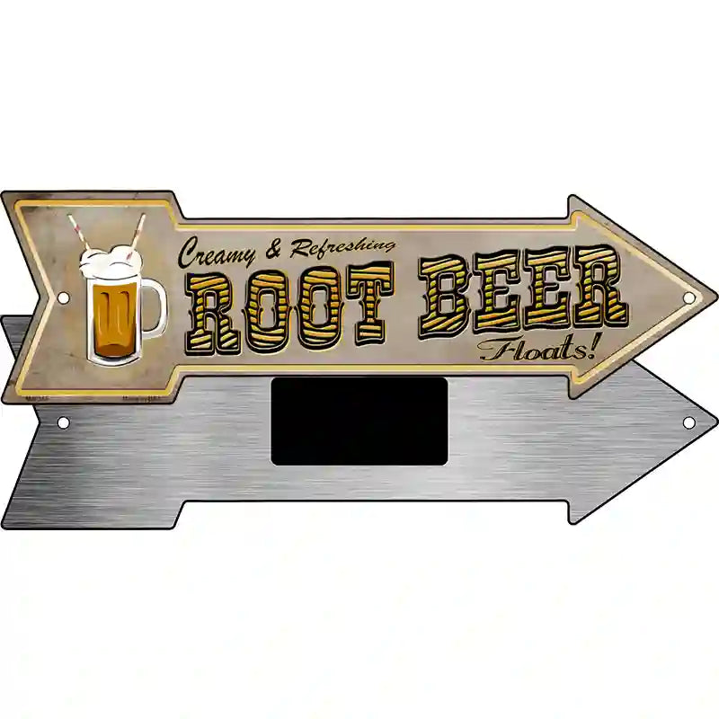 Root Beer Novelty Metal Arrow Sign 8" x 2.25" (MA)